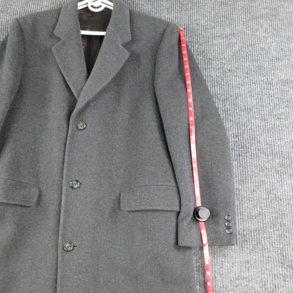 Hammersley Coat Mens 42R Gray Overcoat Wool Cashmere … - Gem